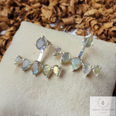 Labradorite Ear Jacket, 925 Sterling Silver Earring, Gemstone Ear Jacket, Dainty Ear Jacket, Minimalist Earring, Women Earring, Gift For Her